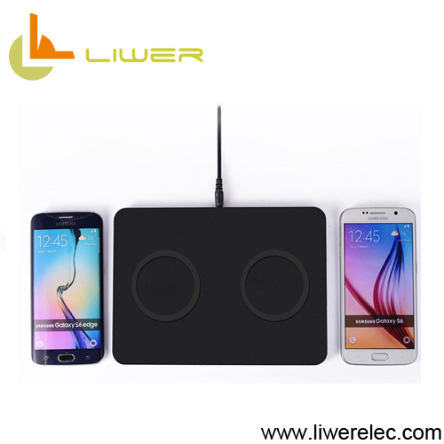 2 in 1 portable abs material induction qi wireless charger for Samsung S8 